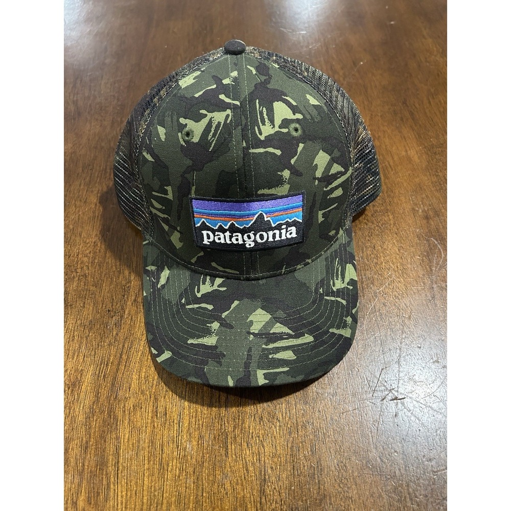 Patagonia Woodland Camouflage Trucker Hat Cap Outdoor Mesh Snapback Y2K Hunting